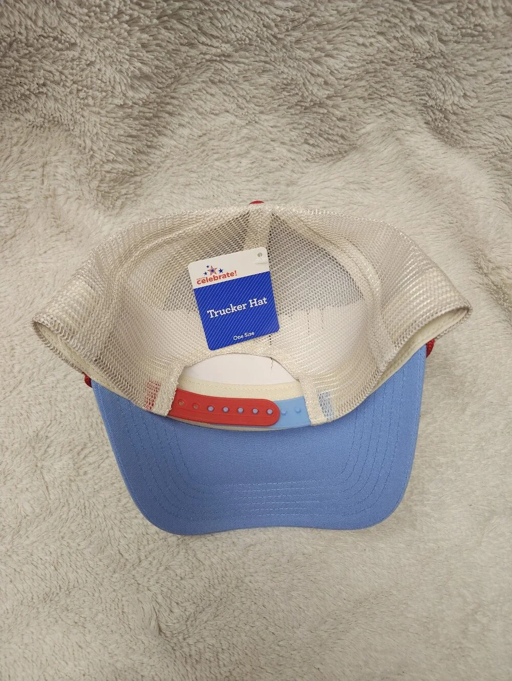 • NWT Way To Celebrate Women's Trucker Hat *Land Of The Free* One Size Blue
